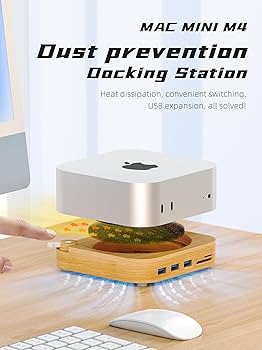 Amazon.com: AODUKE Wooden Mac Mini M4 Pro dust Dock Stand